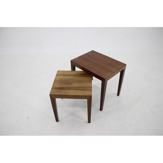 Image 1 of Tables gigognes vintage en bois de rose par Severin Hansen, Danemark 1960