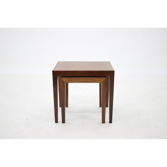 Image 1 of Tables gigognes vintage en bois de rose par Severin Hansen, Danemark 1960