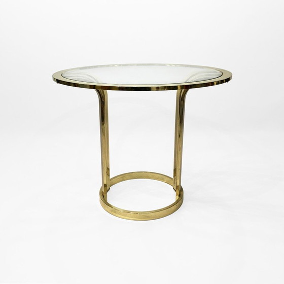 Image 1 of Table d'appoint vintage en laiton, Italie 1970