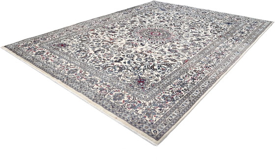 Image 1 of Tapis persan noué à la main original Naïn 9 La avec soie 390 X 297 cm Top condition