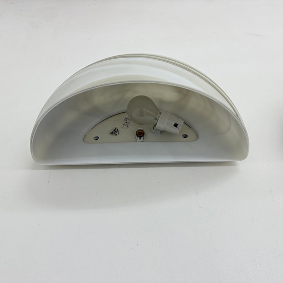 Image 1 of Ensemble de 2 grandes lampes murales en carrare Peil & Puzzler, 1970S