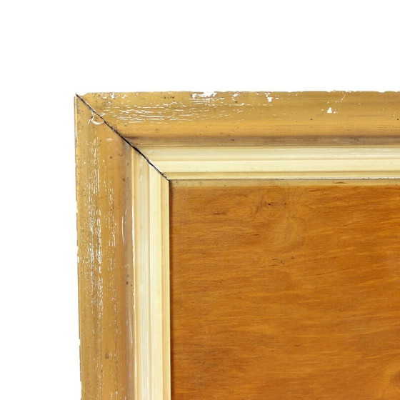 Image 1 of Œuvre d'art vintage en placage de bois incrusté, Tchécoslovaquie, années 1950
