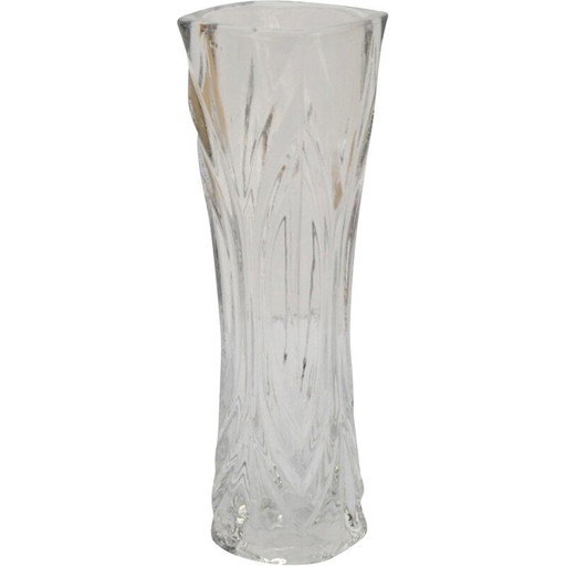 Vase vintage en verre au plomb pour Cristal d'Arques, France 1970