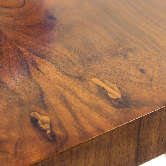 Image 1 of Table basse vintage en bois de chêne et noyer par Jindrich Halabala, Tchécoslovaquie 1930