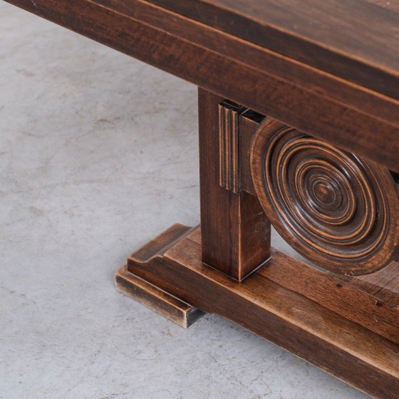 Image 1 of Table de salle à manger à rallonge en bois de chêne, France 1940s