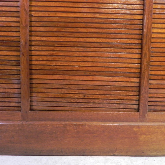 Image 1 of Armoire à volets roulants en chêne avec 3 volets, hauteur 180 cm