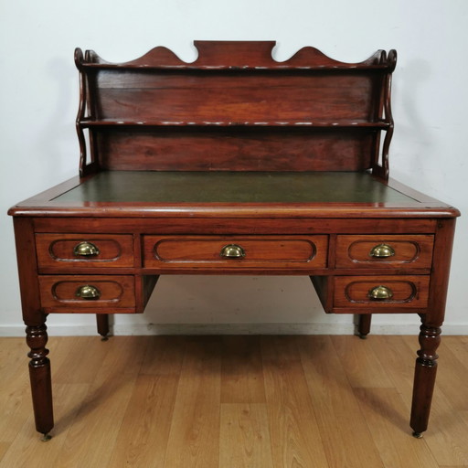 Bureau anglais vintage en bois, Bureau à domicile, Bureau, Bureau.