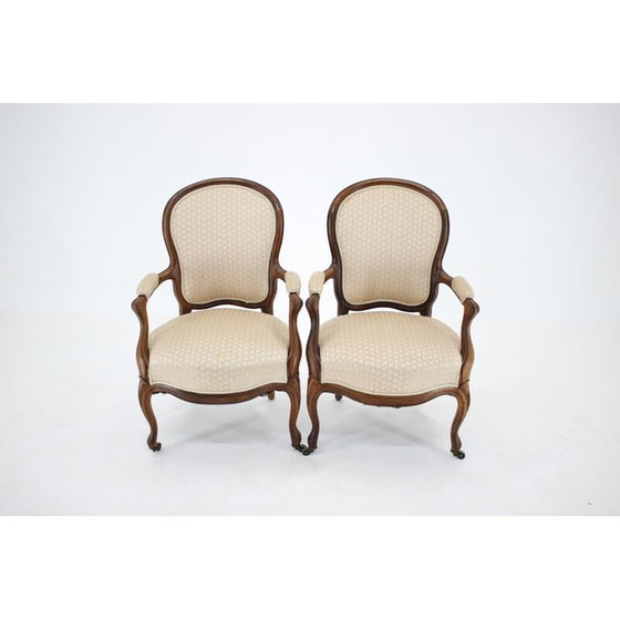 Image 1 of Paire de fauteuils rococo danois vintage, années 1900