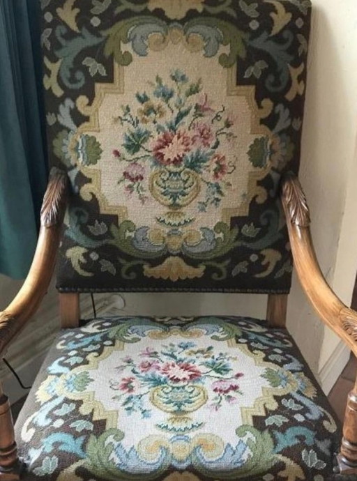 2142 Fauteuil de chevalier ancien Fauteuil