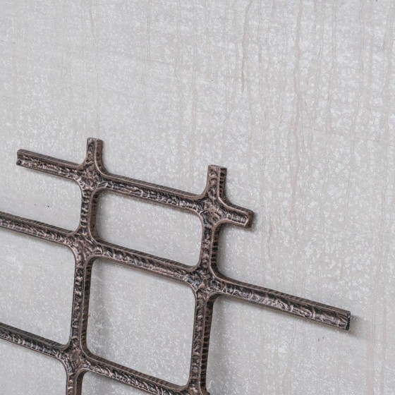 Image 1 of Suspension murale en métal brutaliste du milieu du siècle, Belgique 1960-1970