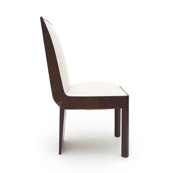 Image 1 of Paire de chaises vintage en bruyère et tissu, années 1940