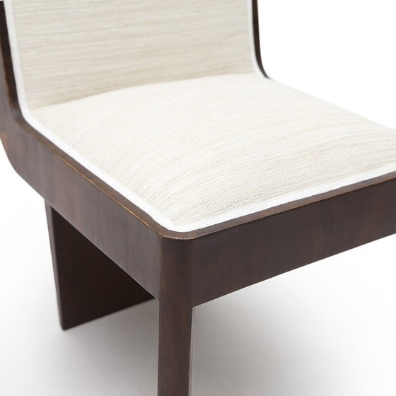 Image 1 of Paire de chaises vintage en bruyère et tissu, années 1940