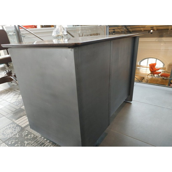 Image 1 of Bureau vintage pour camion-citerne en acier par Challenger Steel Products pour Brooklyn, USA années 1950