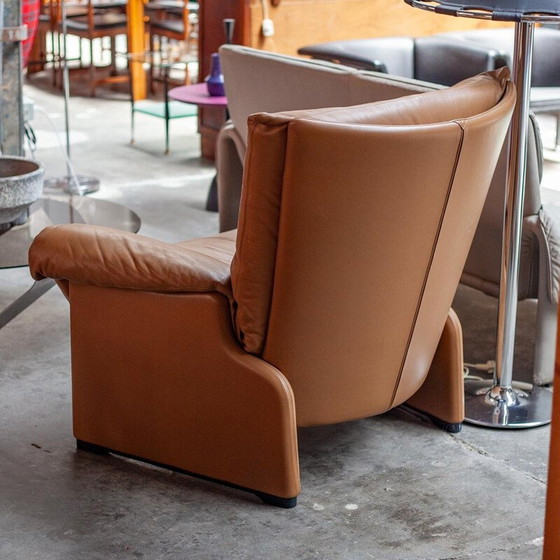 Image 1 of Fauteuil vintage en cuir Palmaria par Vico Magistretti pour Cassina, 1995