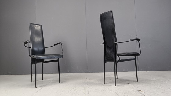 Image 1 of Chaises de salle à manger vintage S44 par Giancarlo Vegni pour Fasem, ensemble de 4, années 1980