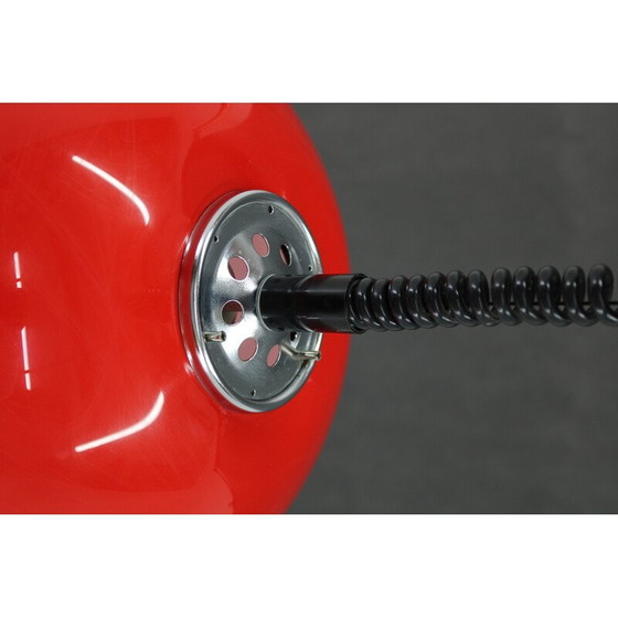 Image 1 of Lampe suspendue rouge vintage par Harvey Guzzini pour Meblo, Italie, années 1970