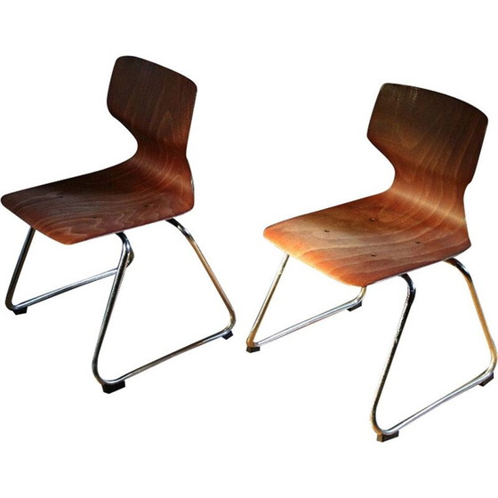 Image 1 of Paire de chaises vintage par Adam Stegner pour Elmar Flototto, 1960