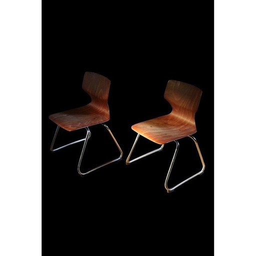 Paire de chaises vintage par Adam Stegner pour Elmar Flototto, 1960