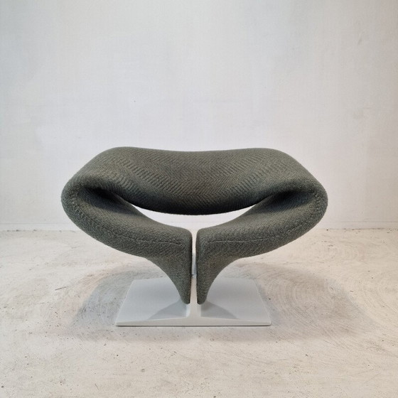 Image 1 of Chaise vintage en tissu rubané par Pierre Paulin pour Artifort, Pays-Bas 1960