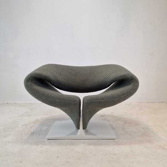 Image 1 of Chaise vintage en tissu rubané par Pierre Paulin pour Artifort, Pays-Bas 1960