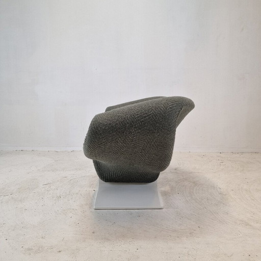 Chaise vintage en tissu rubané par Pierre Paulin pour Artifort, Pays-Bas 1960