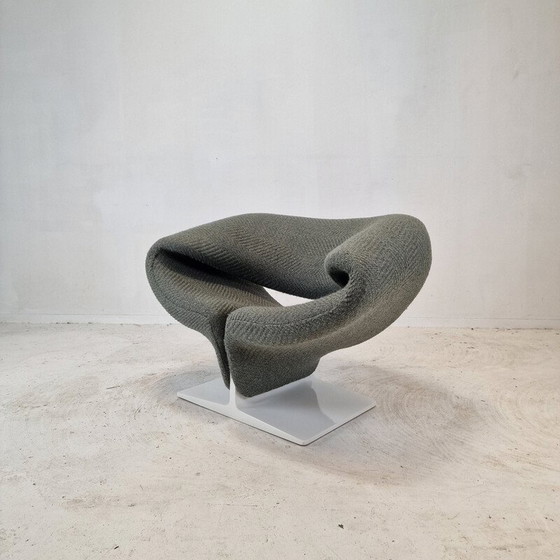 Image 1 of Chaise vintage en tissu rubané par Pierre Paulin pour Artifort, Pays-Bas 1960