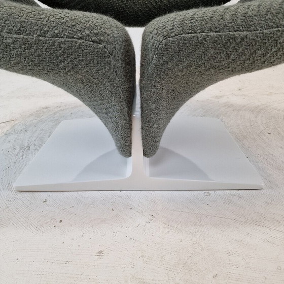 Image 1 of Chaise vintage en tissu rubané par Pierre Paulin pour Artifort, Pays-Bas 1960