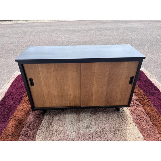 Image 1 of Buffet vintage en bois avec portes coulissantes, années 1950