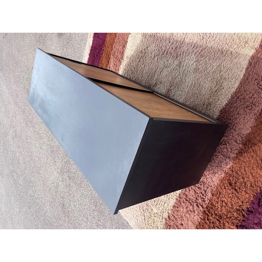 Buffet vintage en bois avec portes coulissantes, années 1950