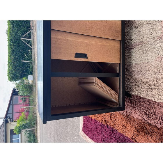 Image 1 of Buffet vintage en bois avec portes coulissantes, années 1950