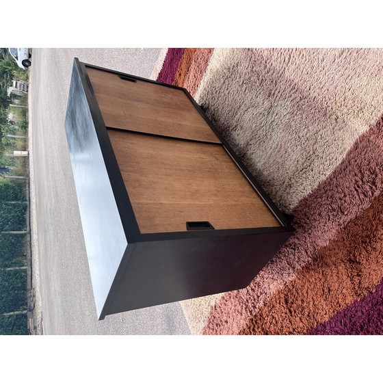 Image 1 of Buffet vintage en bois avec portes coulissantes, années 1950