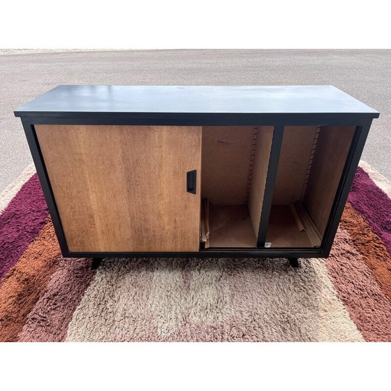Image 1 of Buffet vintage en bois avec portes coulissantes, années 1950