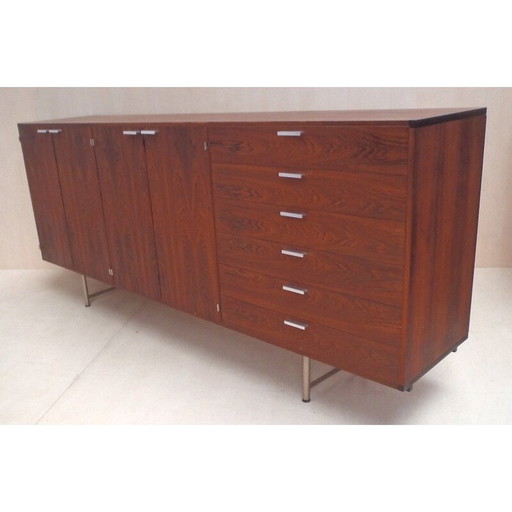 Buffet vintage en palissandre et métal par Cees Braakman pour Ums Pastoe, 1960