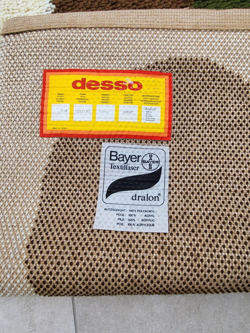 Tapis vintage, Desso, Design 1970s, Holland, Size 125 X 180 cm