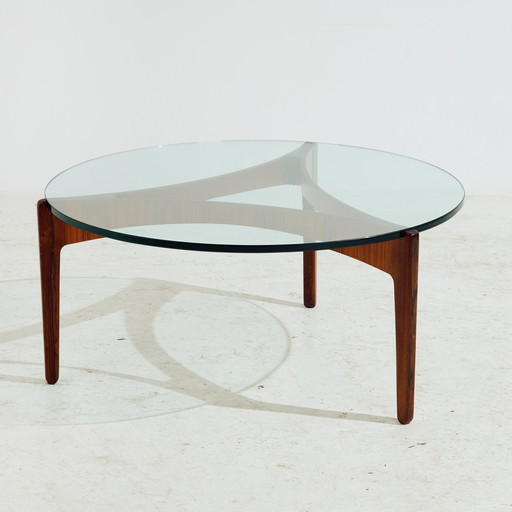 Mk10366 Table basse en bois de rose par Sven Ellekaer pour Christian Linneberg
