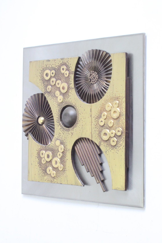 Image 1 of Composition murale brutaliste en cuivre, 1970S