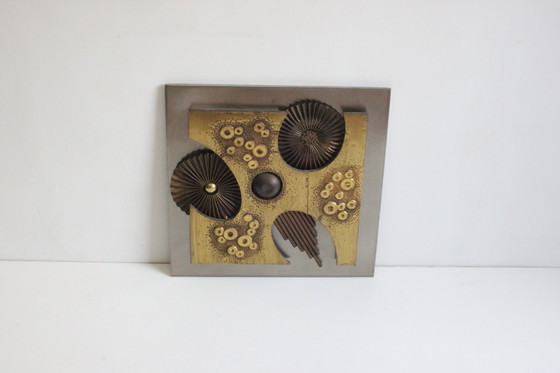 Image 1 of Composition murale brutaliste en cuivre, 1970S