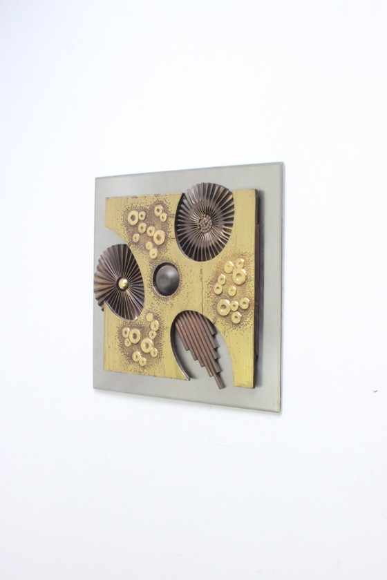 Image 1 of Composition murale brutaliste en cuivre, 1970S