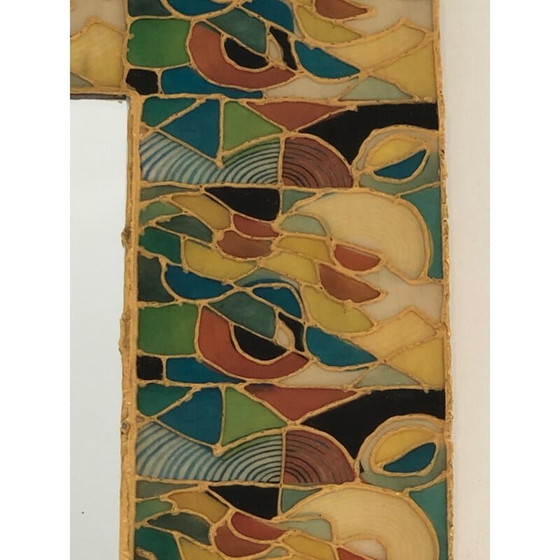 Image 1 of Miroir en céramique vintage, France 1970