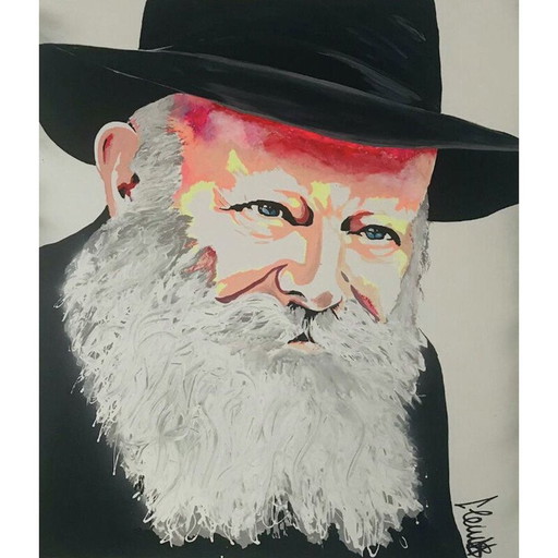 Peinture vintage "Habad connection" par ClemS, 2020