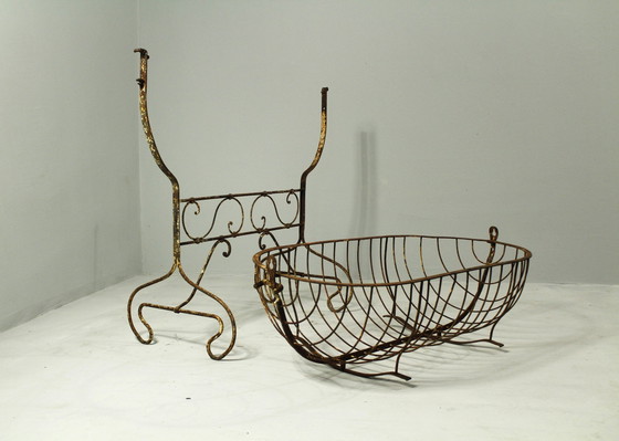 Image 1 of Berceau Vintage en acier, 19ème siècle