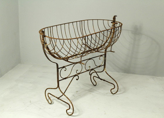 Image 1 of Berceau Vintage en acier, 19ème siècle