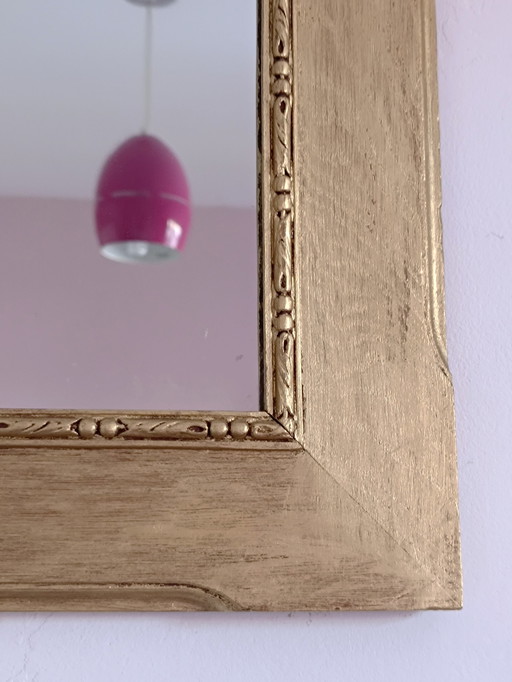 Miroir en Bois Doré Art Déco