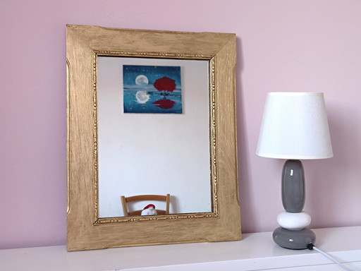 Miroir en Bois Doré Art Déco