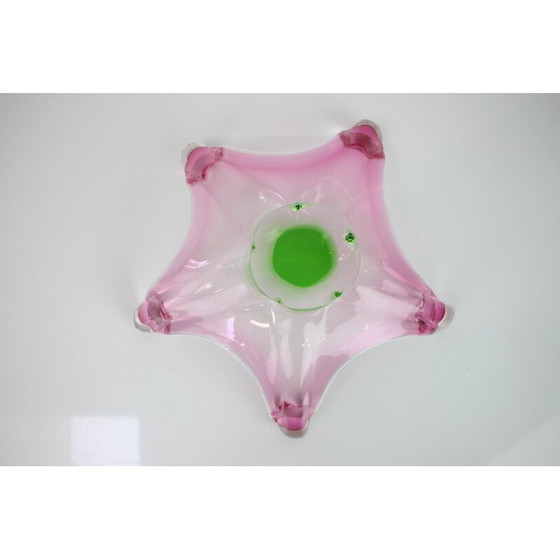 Image 1 of Bol en verre vintage par Josef Hospodka pour Chribska Glassworks, Tchécoslovaquie 1960