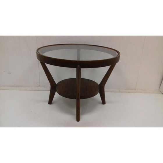 Image 1 of Paire de fauteuils vintage avec table basse par Karel Koželka et Antonín Kropáček, Tchécoslovaquie 1940