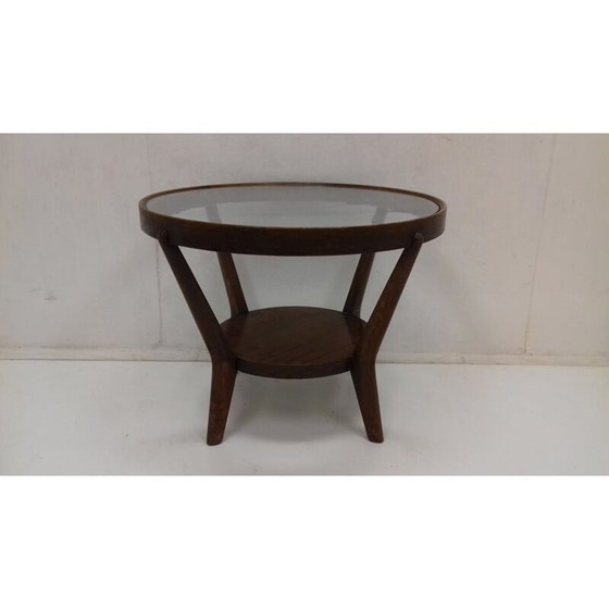 Image 1 of Paire de fauteuils vintage avec table basse par Karel Koželka et Antonín Kropáček, Tchécoslovaquie 1940