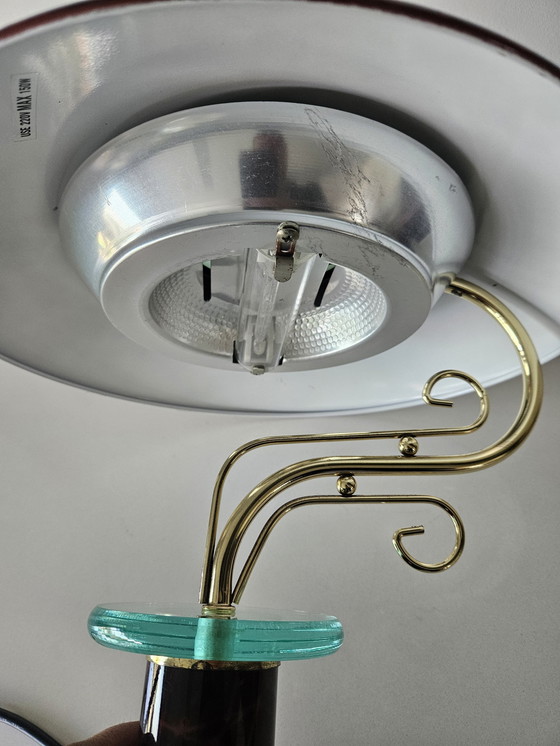 Image 1 of Lampe de banquier Vintage Champignon Dôme Tortue Artdeco '80s