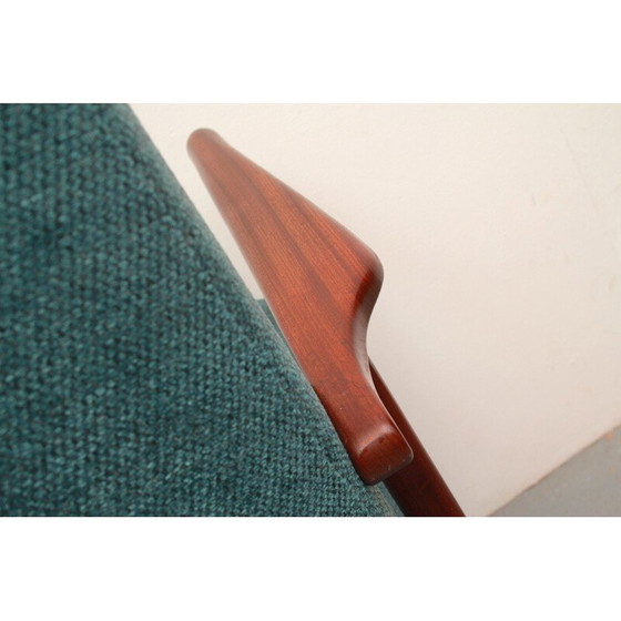 Image 1 of Fauteuil vintage en teck et tissu, 1960