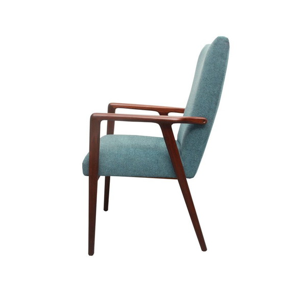 Image 1 of Fauteuil vintage en teck et tissu, 1960
